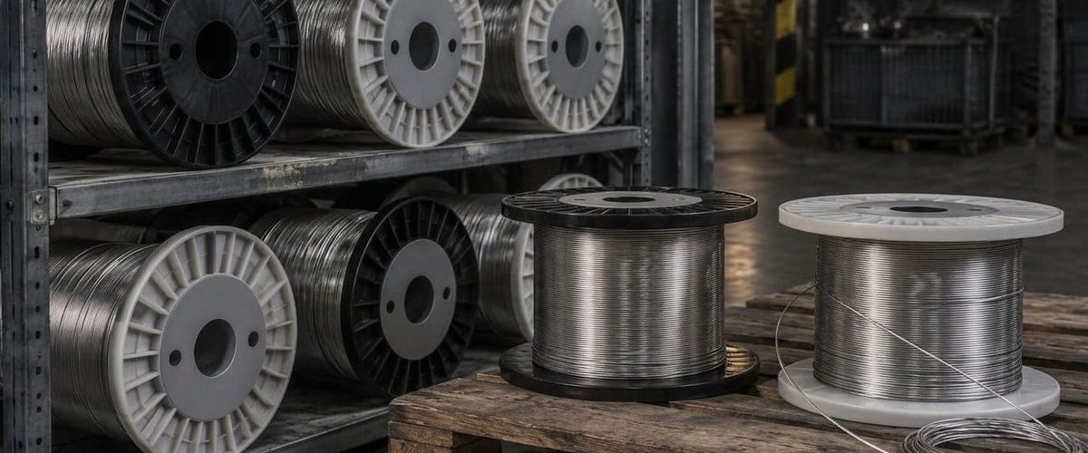 Thermocouple alloy wire and stranded conductor coils